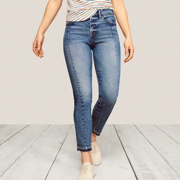 Warp + Weft CDG Paris High-Rise Straight Jeans NWT - Picture 1 of 16